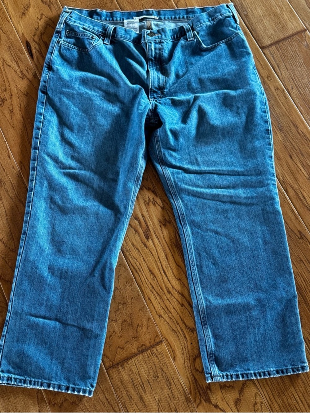 Carhartt B22 Jeans Mens 42x30 Straight Leg Medium Wash Denim Workwear